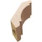 Ekena Millwork 3-inch W x 6-inch D x 6-inch H Olympic Rough Cedar Woodgrain TimberThane Knee Brace, Primed BRCUR03X06X06OLYRCPR - alternate 3